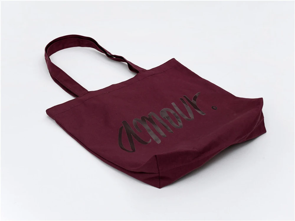 Новый для женщин Холст сумка в сдержанном стиле Письмо печати плеча Ткань сумки дамы Duty хлопок экологические сумки для покупок небольшой
