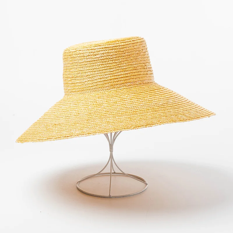 Новая высокая Плоская верхняя большая цветная трубочка соломенная шляпа для путешествий на открытом воздухе Солнцезащитная пляжная большая соломенная шляпа солнечные шляпы для женщин