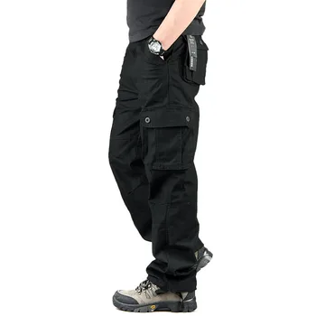 

Men's Cargo Pants Casual Mens Pant Multi Pocket Military Overall Men Outdoors High Quality Long Trousers 30-44 Plus size