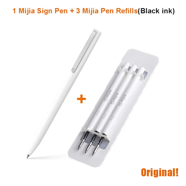 Xiaomi Mijia Sign Pens 9,5 мм ручки для подписи PREMEC гладкие швейцарские Refill MiKuni японские чернила добавить ручки черный/синий Refill - Цвет: 1 Pen 3 Black Refill