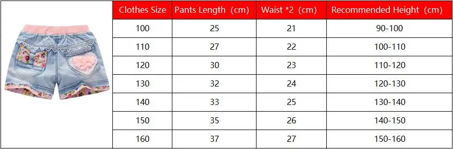 Summer Fashion Children Denim Shorts Baby Girls Cotton Sand Short Kids Girl Casual Jeans Shorts 3-12Yyears