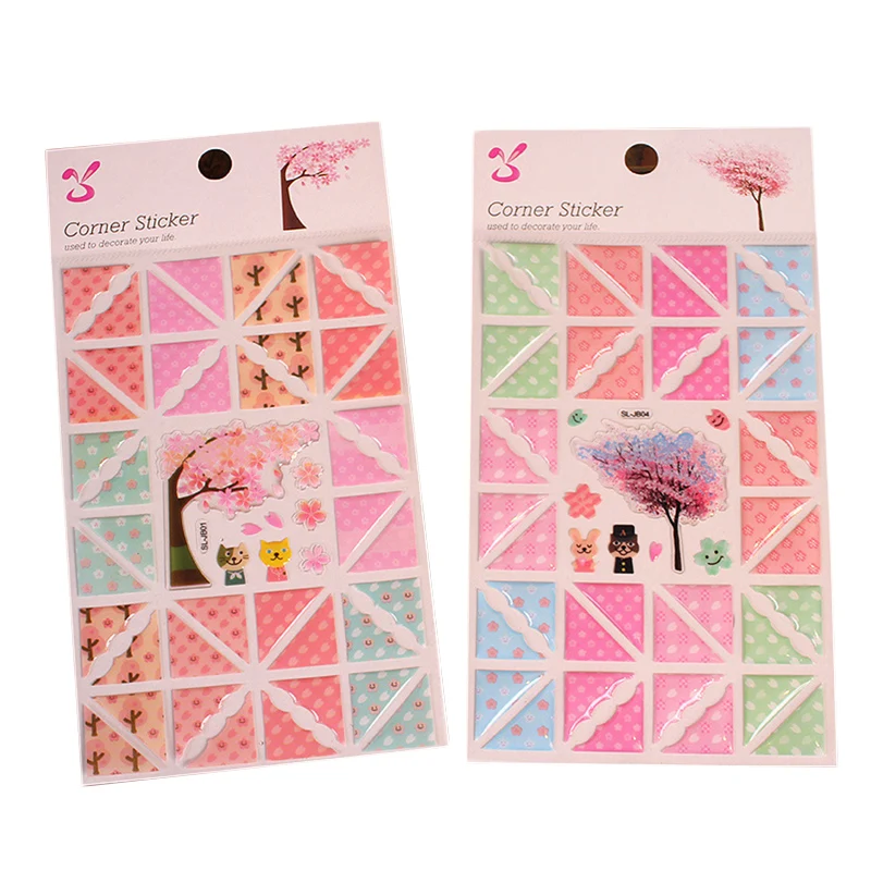 2017 DIY Photo Corners Stickers Photo Album Crystal Epoxy The Hands