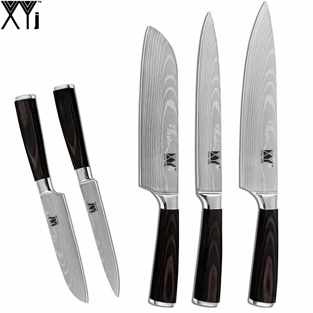 Buy New XYj Brand Color Wood Handle Kitchen Knives 5