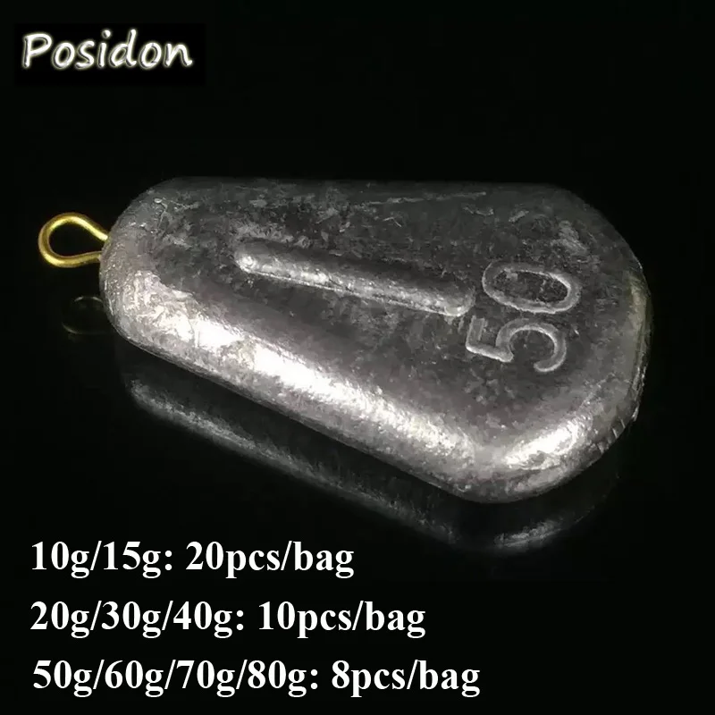 

Posidon Flat Heavy Fishing Lead Sinkers Lead Weights Water Droplets Fishing Oval Split Shot Lead Sinkers With Copper Wire