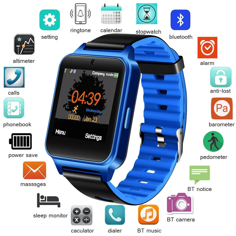 

LIGE Smart Watch Men Women Support TF SIM Card Fashion Sport Fitness SmartWatch Pedometer For Android IOS Reloj inteligente+Box