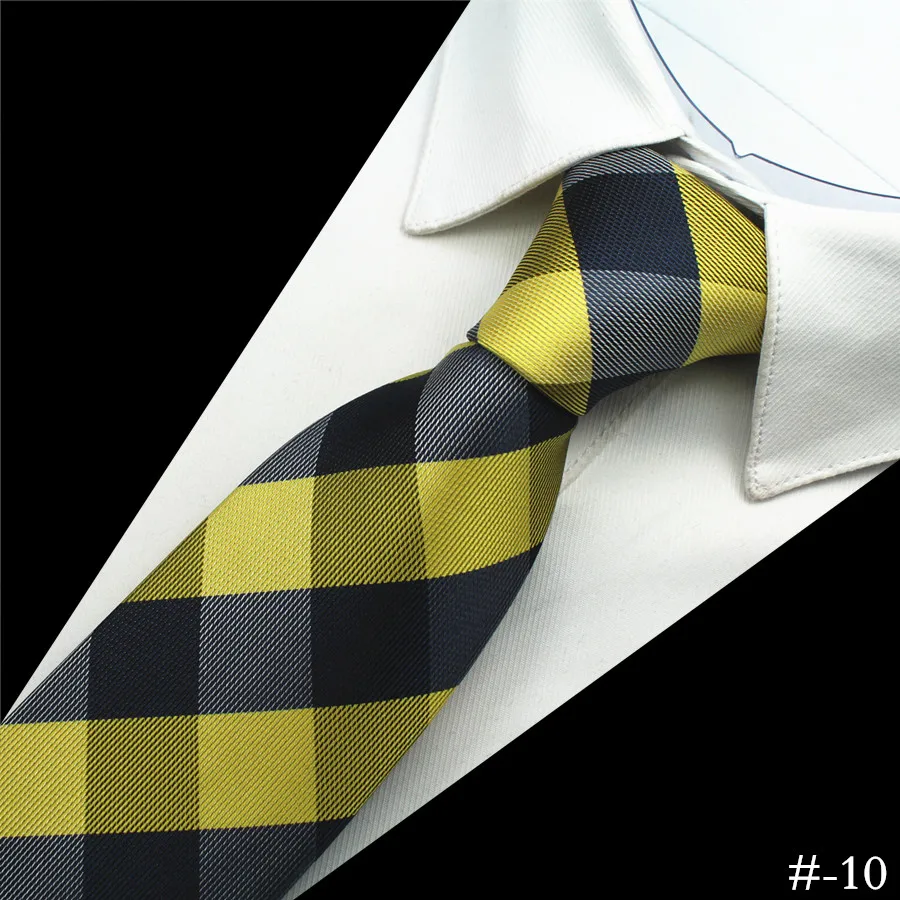 Neck Tie Ricnais 1200 Needles Quality 100% Silk Men Ties Plaid Striped Neck Ties for Men Classic Wear Business Wedding Party Gravatas