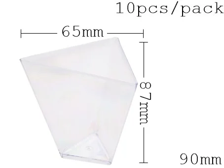 Акция-вечерние принадлежности для свадьбы, одноразовая пластиковая посуда, 50*50*75 мм/60 мл прозрачная мини Двухстенная десертная чашка, 10/упаковка - Цвет: Флуоресцентный желтый