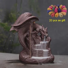 Ароматическая горелка с обратным потоком Дракон птероса кадило держатель керамическая палочка подарки конусная кадильница домашний полицейский украшения ремесла Прямая поставка