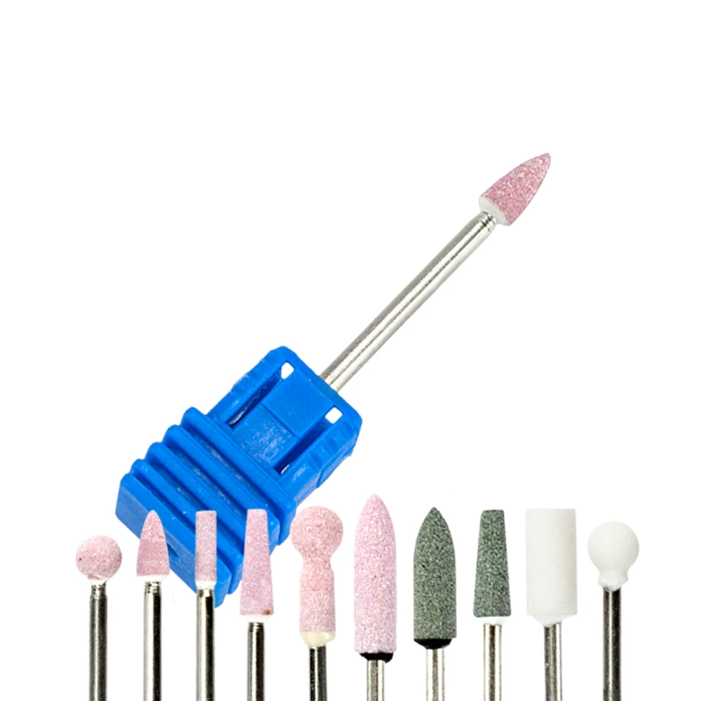 10 Pcs/Set Nail Drill Bit Sanding Stone Cuticle Cleaning Nail Art Tools