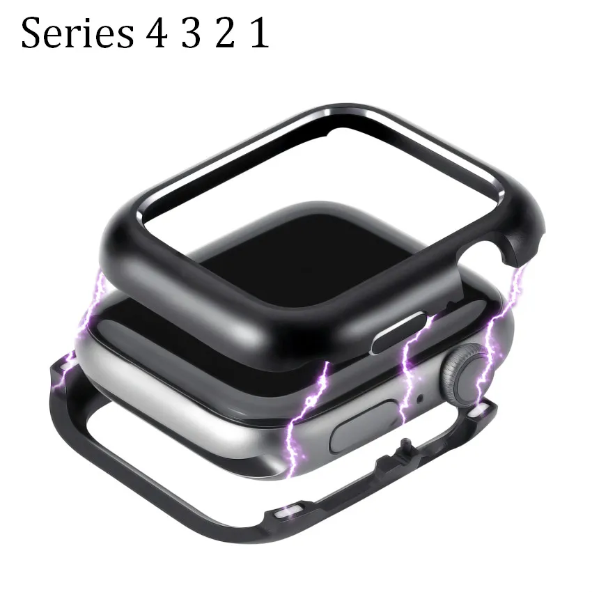 

Magnetic Adsorption Metal Frame Protective Case For Apple Watch 38MM 42MM Series 1 2 3 For iwatch band 4 40MM 44MM Cover Bumper