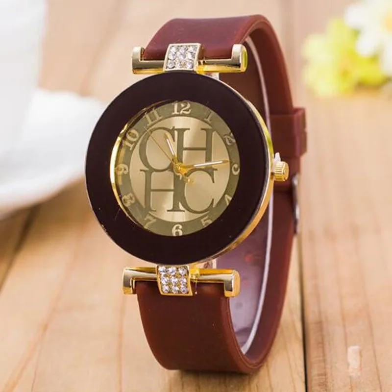 Простой кожаный бренд Geneva повседневные кварцевые часы женские силиконовые часы с кристаллами Relogio Feminino Наручные часы, горячая Распродажа