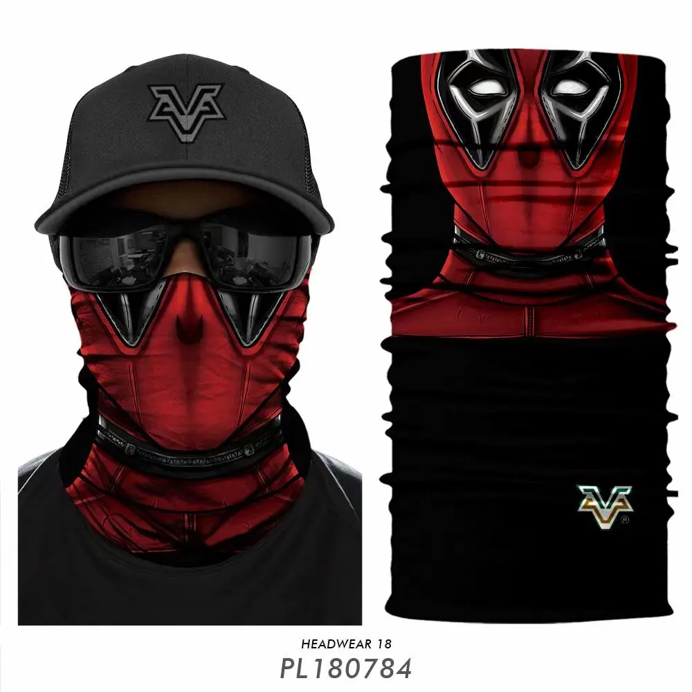 

3D Venom Deadpool Bandana Marvel Deadpool Neck Gaiter Running Fishing Cycling Skull Motorcycle Headband Tube Scarf Ski Face Mask