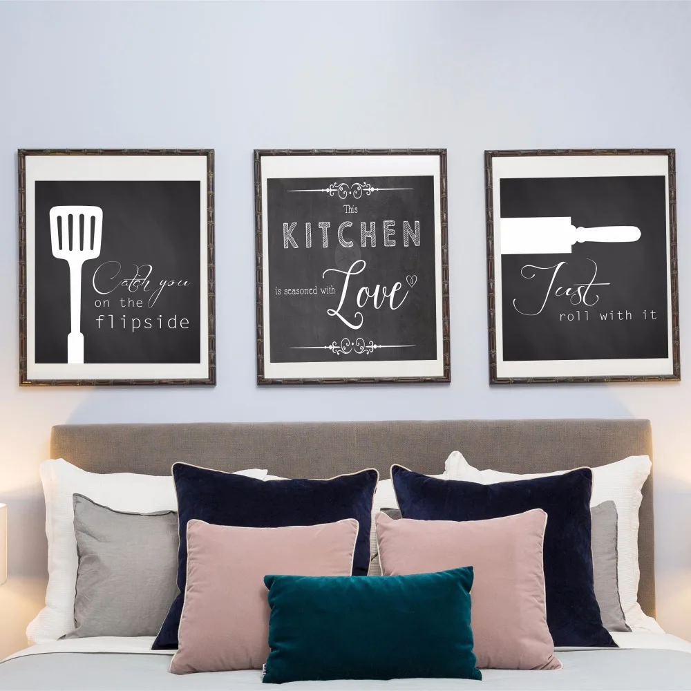 20 pièces cuisine amour toile Art imprimer triptyque peinture 20 pièces cuisine amour toile Art imprimer triptyque peinture