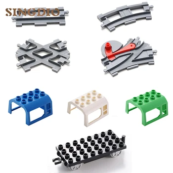 

Building Blocks Toy for Children Rail Tracks Thomas Train Straight & Curved & furcal & cross Tracks Educational dduplo Toys