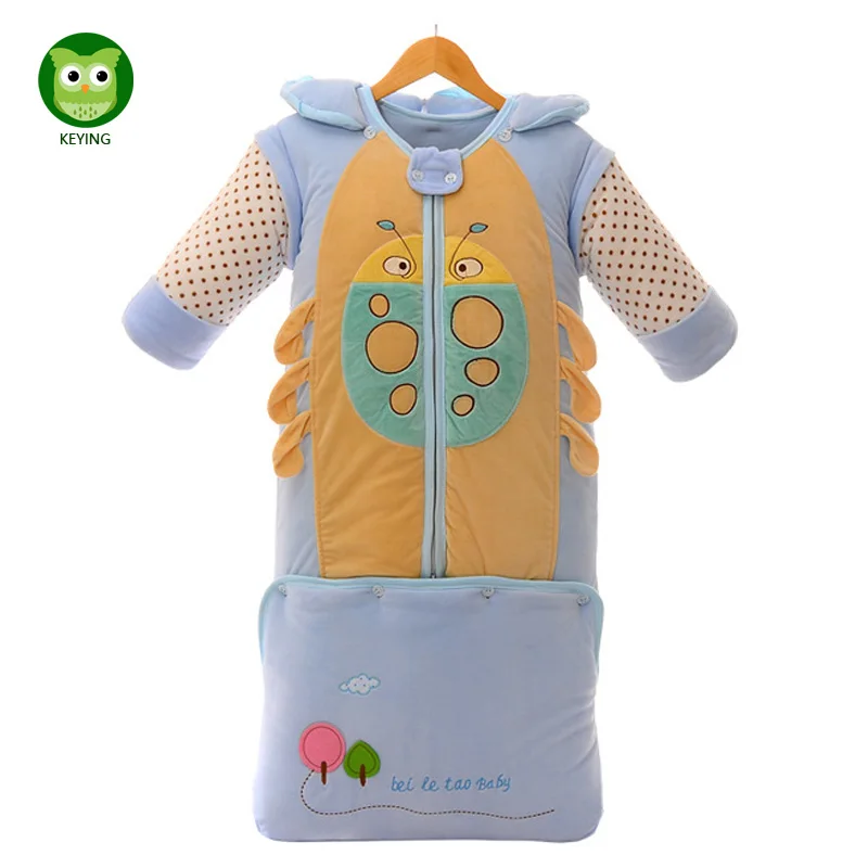 KEYING Baby Sleeping Bags Velvet With Cap 2017 Autumn & Winter