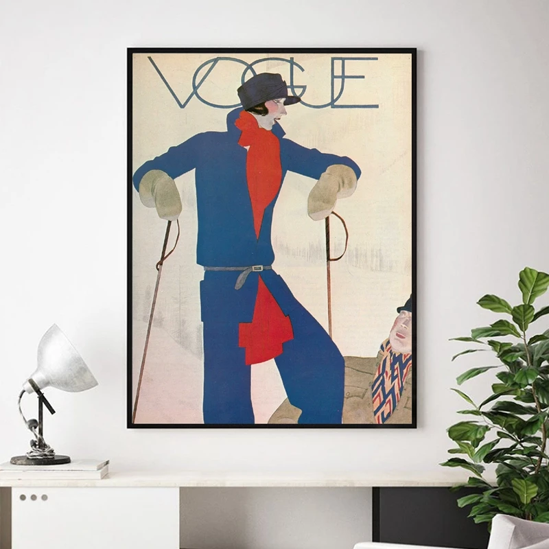Fashion Ski Print Living Room Decor