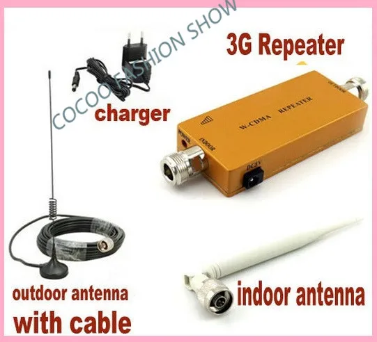 

Mini W-CDMA 2100Mhz 3G Repeater Cell Mobile Phone 3G Signal Booster WCDMA UMTS Celular Signal Repeater Amplifier + Antennas