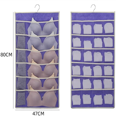 Новое поступление шкаф для хранения шкаф Подвесная Полка Органайзер Нижнее белье 36 карманов чехол для одежды подвесные Органайзеры - Цвет: Purple Like Photo