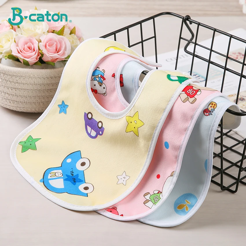 

Baby Bibs Crystal Flannelette Soft Water Absorption Waterproof Baby Burp Cloths Cute Cartoon Pattern Fit 0-1 Years Old