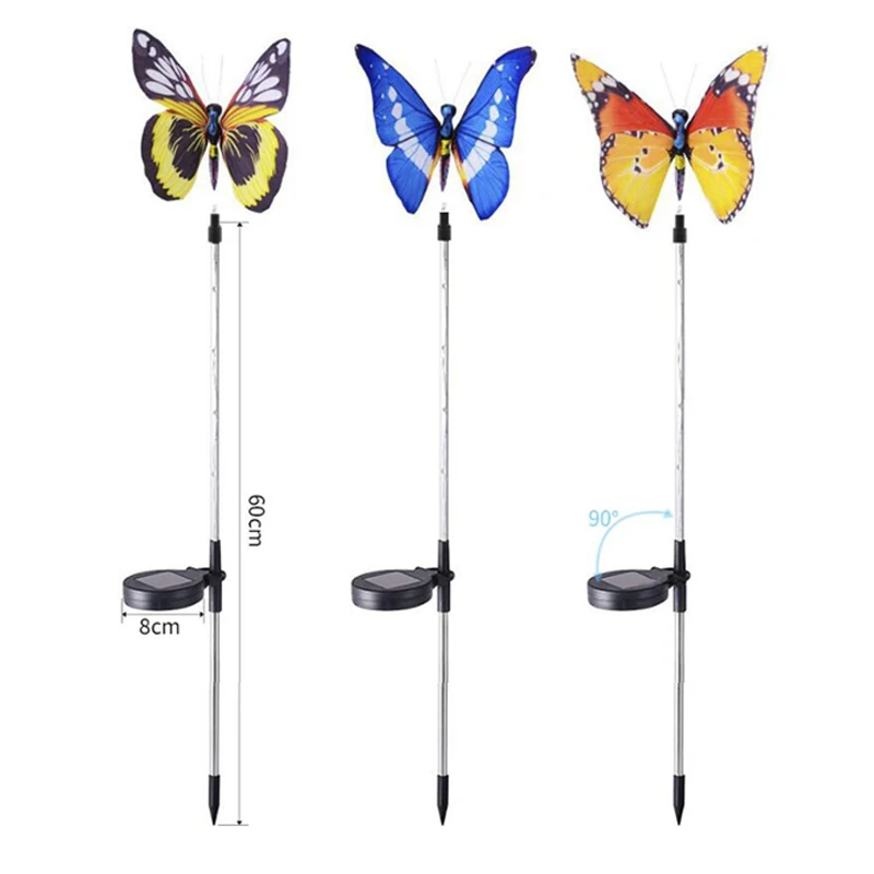Solar Lamp Outdoor Waterproof  LED Solar Light Garden Light 7 Color Cycle Fiber Butterfly Lamps Yard Lawn Landscape Decoration (6)