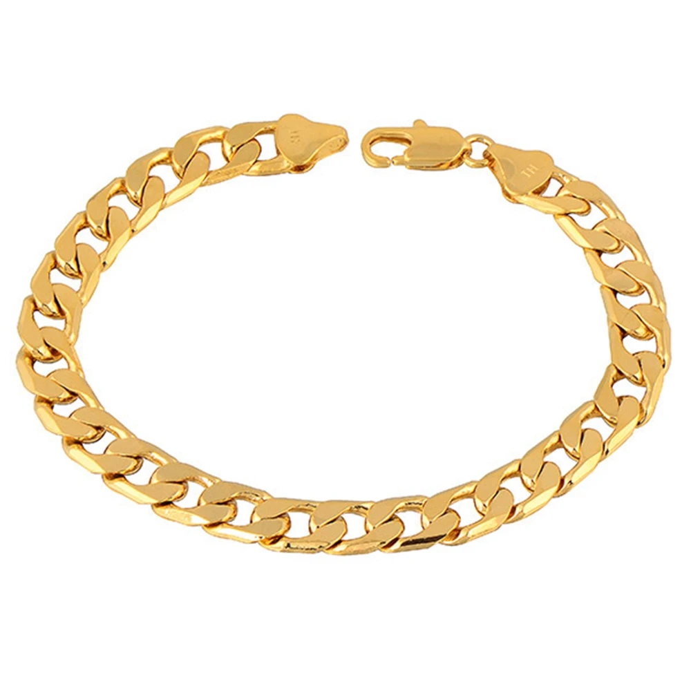 Мужской и женский браслет заполненный золотом хип-хоп цепочка | Украшения