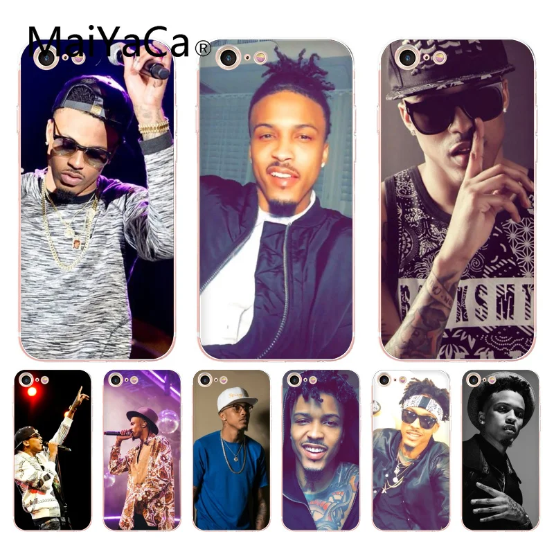 MaiYaCa для iphone 7 6 X Чехол POP Signer August Alsina Music Star Прозрачный чехол iPhone 8 6S Plus 10 XS XR XSMAX 4S |