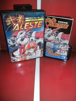 

Aleste game cartridge with box and manual 16 bit MD card for Sega MegaDrive for Genesis