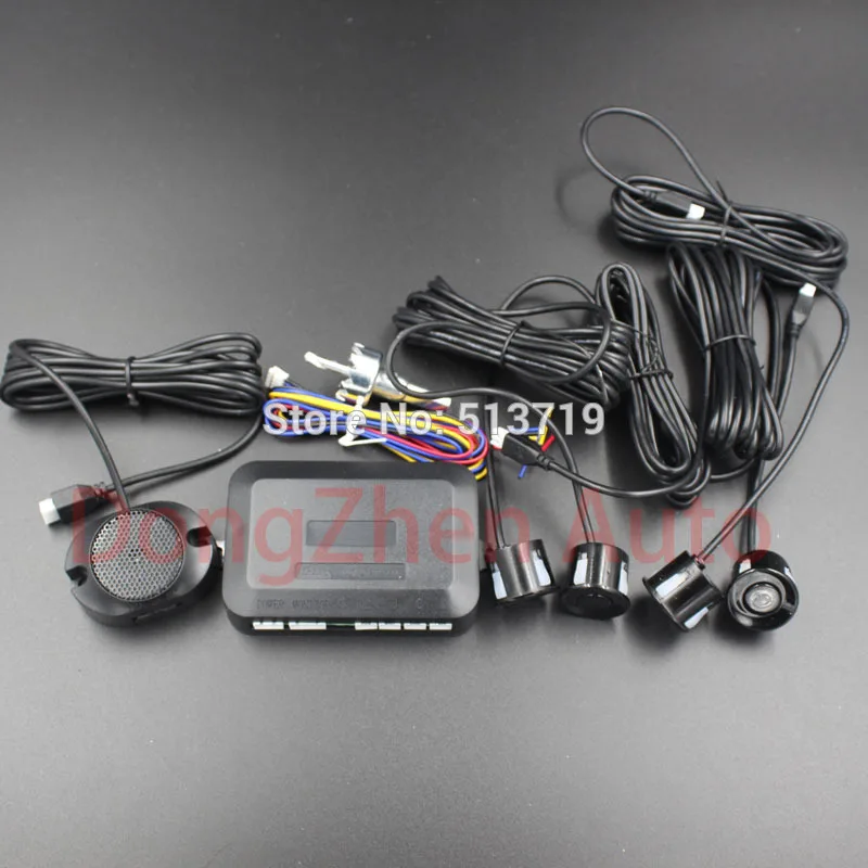 

Buzzer sensor 4 Sensors 50 Colors Car Parking Sensor Kit 22mm 12V No Hole Saw Drill Reverse Assistance Backup System have box