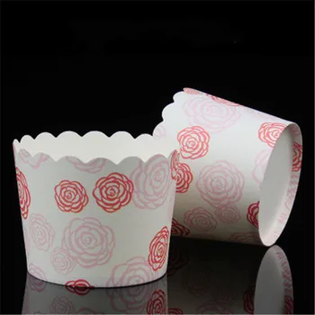 

50Pcs Flower Pattern Cake Mold Muffin Cupcake Paper Cups Cake Forms Cupcake Liner Baking Muffin Cases Cup Pastry Tray Cake Mold