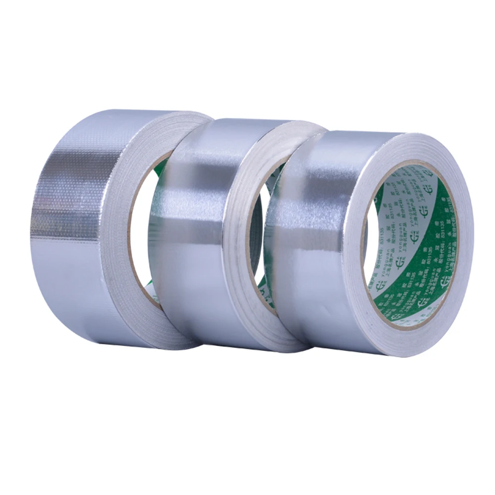 1PC 5S 13S Waterproof Aluminum Foil Adhesive Sealing Tape High Temperature Pipe Repairs Silver