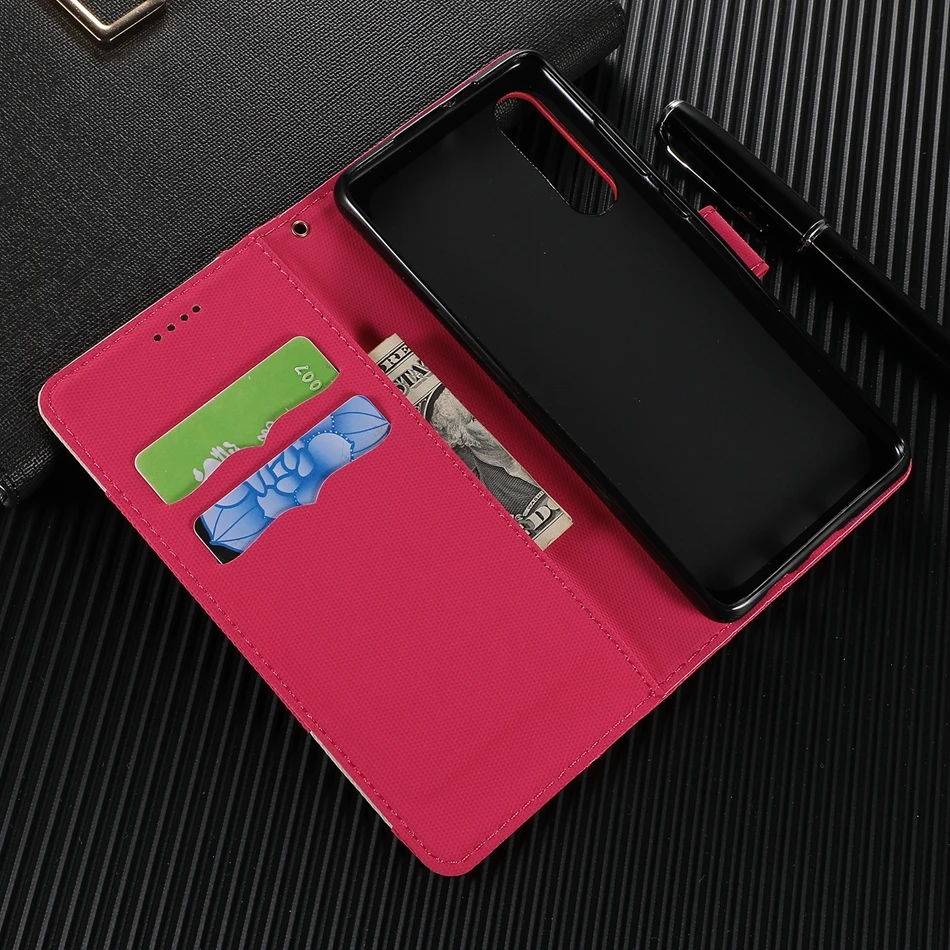 Тканый Стильный чехол для Huawei P20 Pro lite с вышивкой цветной уникальный Чехол книжка