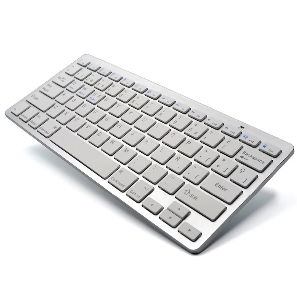 

78 keys Spanish English Wireless keyboard Bluetooth keyboard Universal for iPhone iPad Mac Win XP 10 PC Home Office keyboards