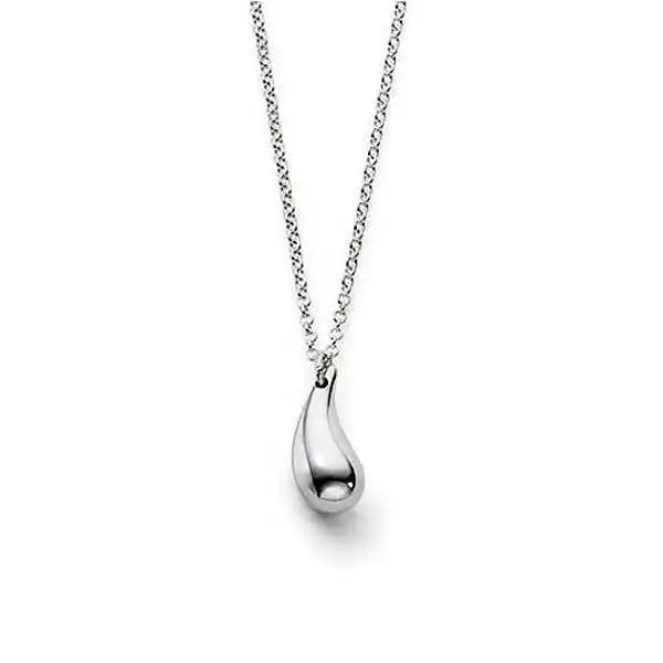 BuyGento Cheap 925 Silver Plated Water Drop Pendant Necklace Metal Chain | Спорт и развлечения
