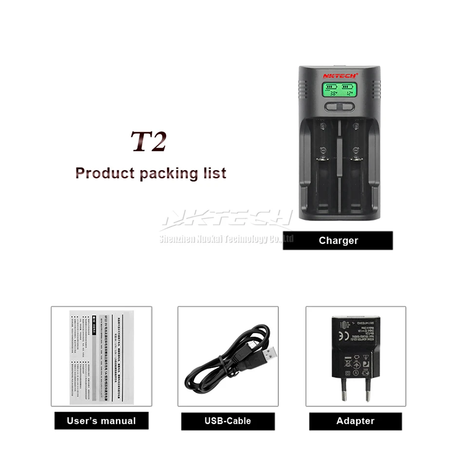 NKTECH T2 интеллектуальные зарядные устройства для аккумуляторов lcd 4,2 V 3,6 V 1,4 V для Soshine 26650 18650 18500 14500 10440 AA AAA Li-Ion Ni-MH LiFePO4