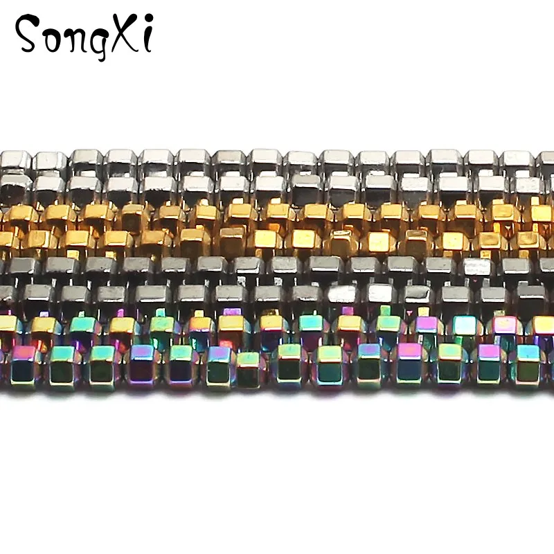 

2*2mm Wholesale Natural Hexagon Shape Mulitcolor Hematite Loose Beads for Jewelry Making Diy Necklace Bracelet Jewellery 15''