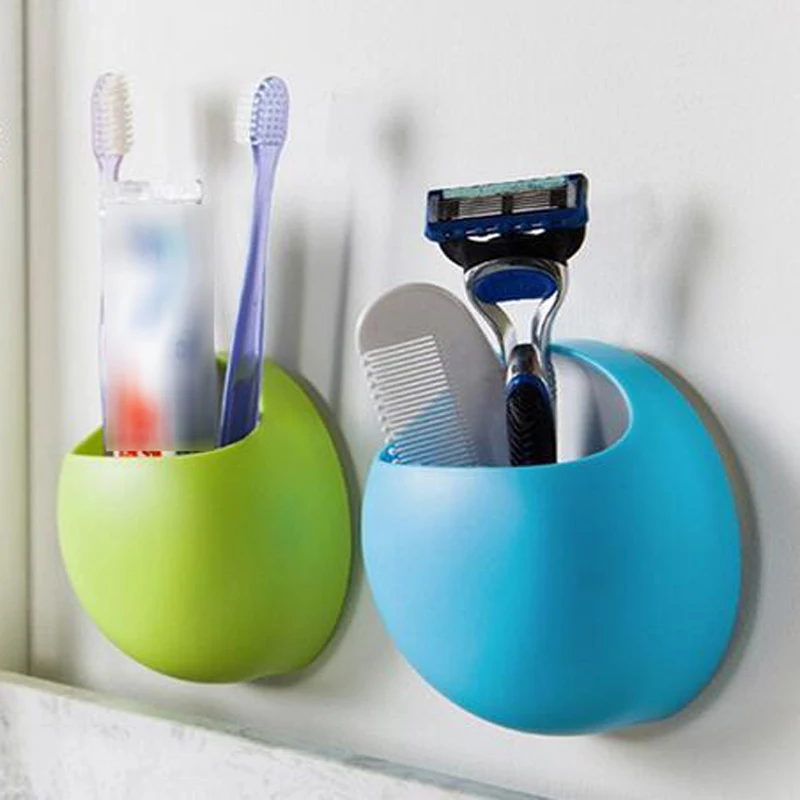 Bathroom Accessories Toothbrush Holder Wall Suction Cups Shower Holder Cute Sucker Toothbrush Holder Suction Hooks Bathroom Set