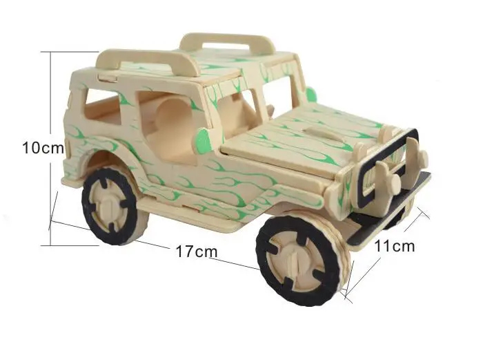 Моделирование игрушечных автомобилей модели 3d трехмерные деревянные головоломки игрушки для детей Diy ручной работы деревянные пазлы