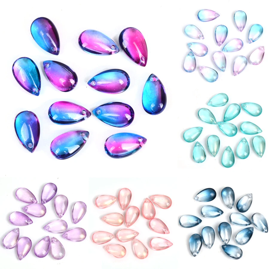 

Retro Teardrop Shape Crystal Lampwork Beads 8*14mm Loose Spacer Bead Czech Glass Beads for Jewelry Making DIY Accessories