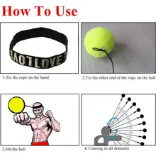 Yellow / Red Bouncy Ball Fight Ball Boxing Equipment With Head Band For Reflex Speed Training Boxing Punch Muay Thai Exercise