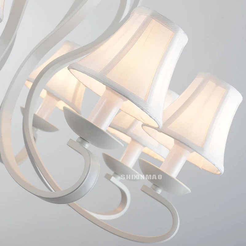 Высококачественные белые металлические люстры, белый подвесной светильник для ресторана/спальни/гостиной