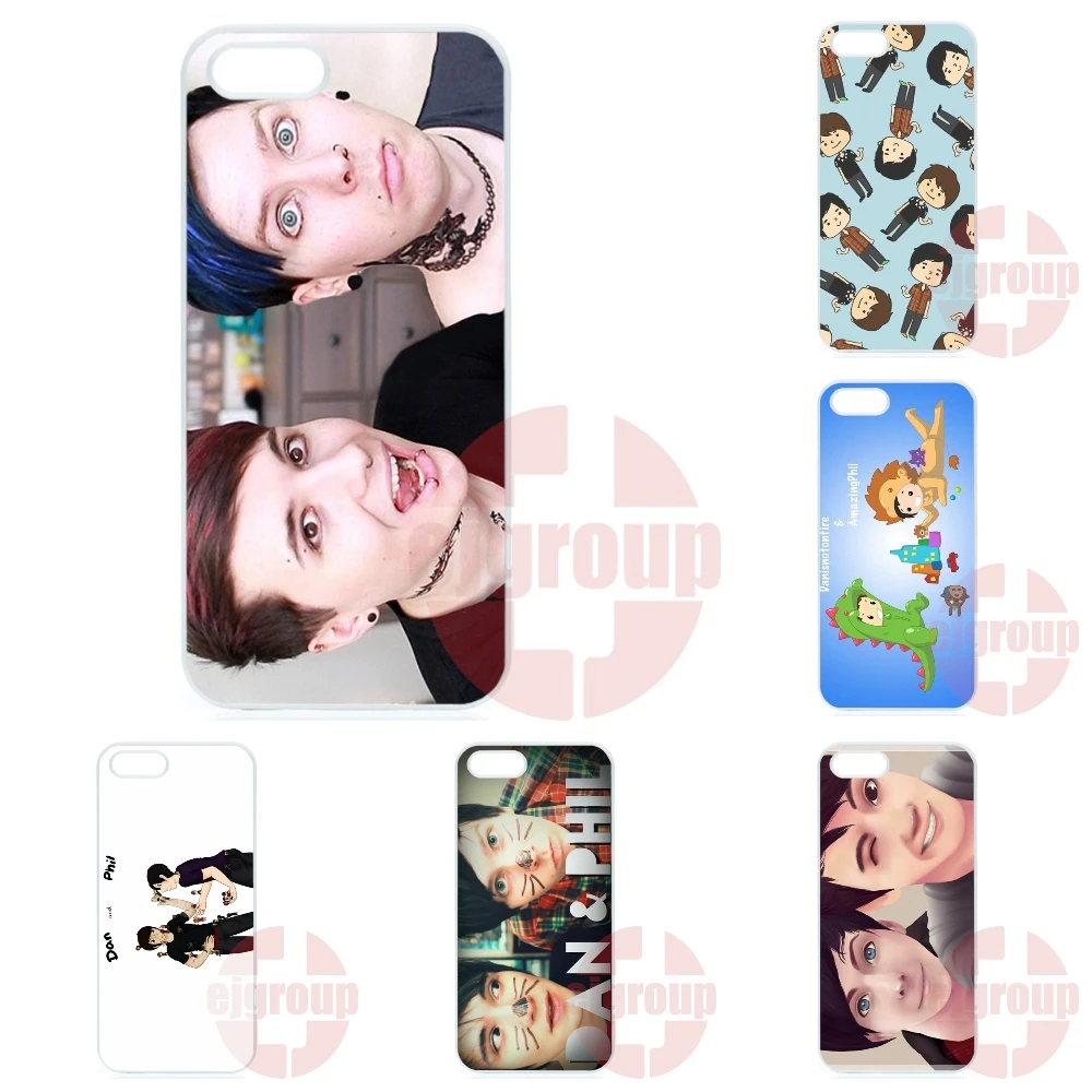Для apple iphone 4 4S 5 5C SE 6 S 7 s plus 4.7 5.5 Ipod Touch жесткий пластик аниме Дэн и Фил |