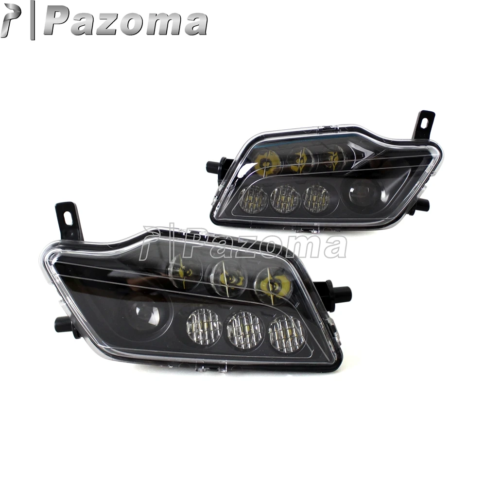 PAIR FOR HONDA PIONEER BLACK HIGH LOW BEAM H4 LED HEADLIGHTS KIT PIONEER 1000