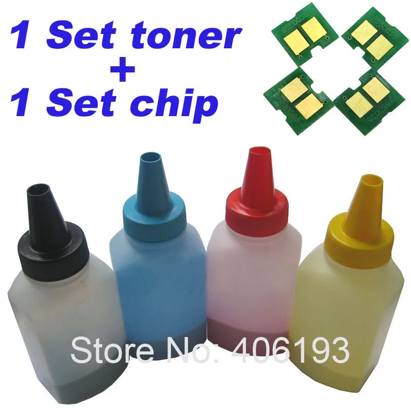 

4 Toner + 4 Chip for HP CF210A CF211A CF212A CF213A color toner powder for HP Pro 200 M251n M251nw M276n M276nw