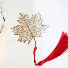 1 шт милые Ретро золотые пустотелые кленовые листья дизайн кисточка металлические закладки для книг маркер канцелярские товары студенческие страницы держатель подарки