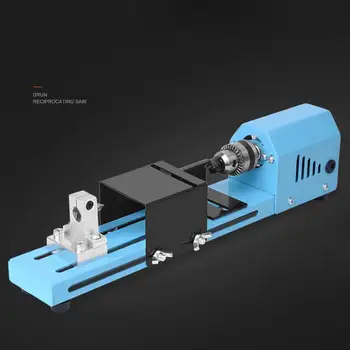 

150W Mini Lathe Machine Tools DIY Woodworking Wood Lathe Milling Machines Grinding Polishing Beads Drill Rotary Tool Set Kit New