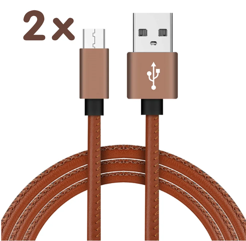 

Fast Micro USB Cable 2.4A Fast Charger & Data Cable Leather Braided Cable Mobile Phone USB Charger Cable For Samsung HTC Huawei
