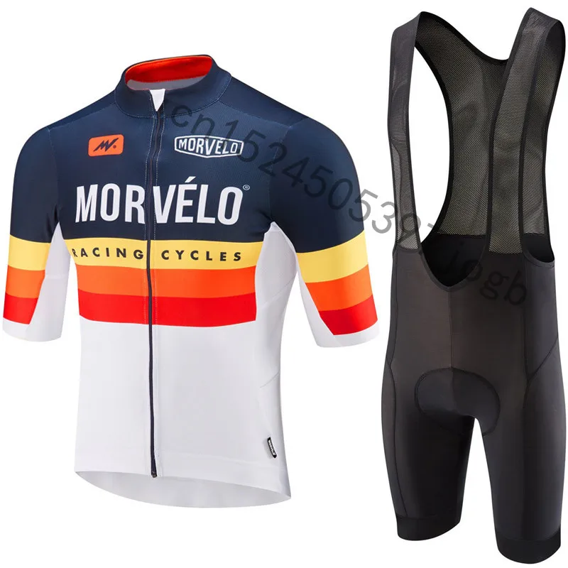 

2019 TEAM Morvelo Cycling Clothing Bike jersey Ropa Ciclismo Mens Bicycle summer shirts pro Cycling Jerseys 9D pad bike shorts