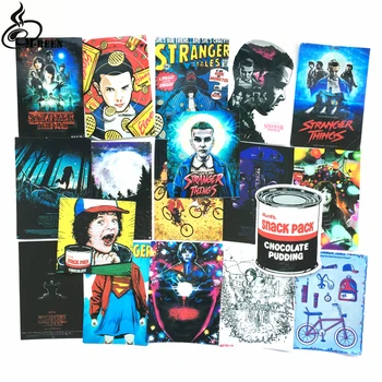 

18pcs/lot American Movie Stranger Things Stickers For Notebook trolley case backpack Table PVC car DIY Cool skateboard decals