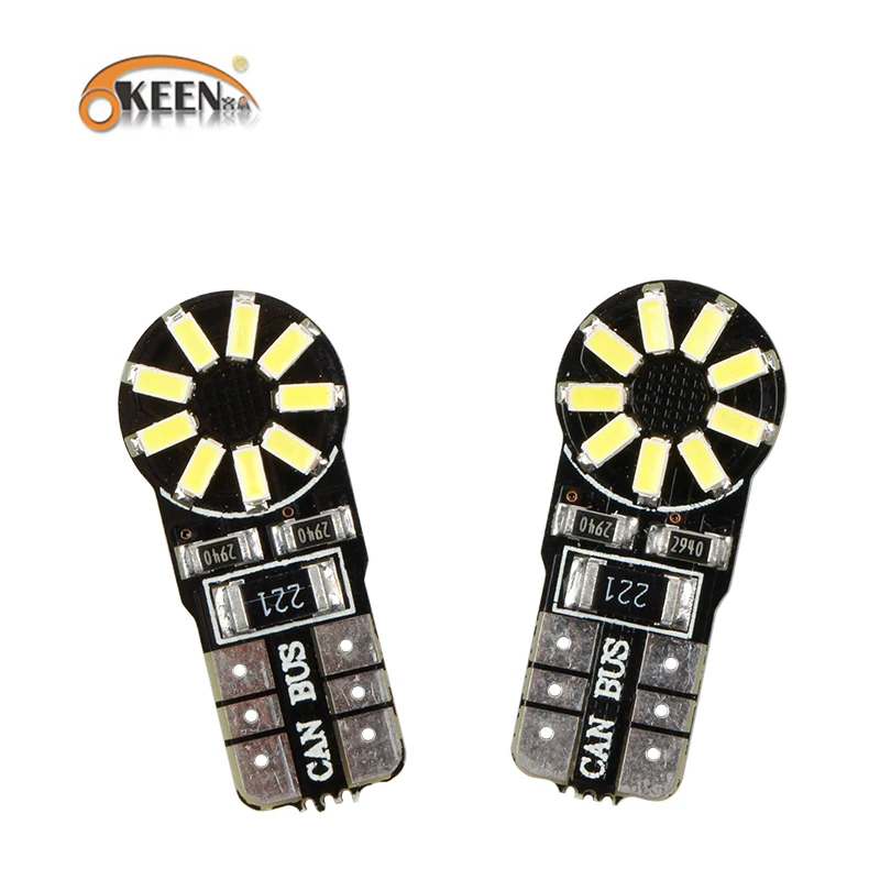 Светодиодные лампы OKEEN T10 W5W 18smd 3014 белые без полярности 20 шт. | Автомобили и