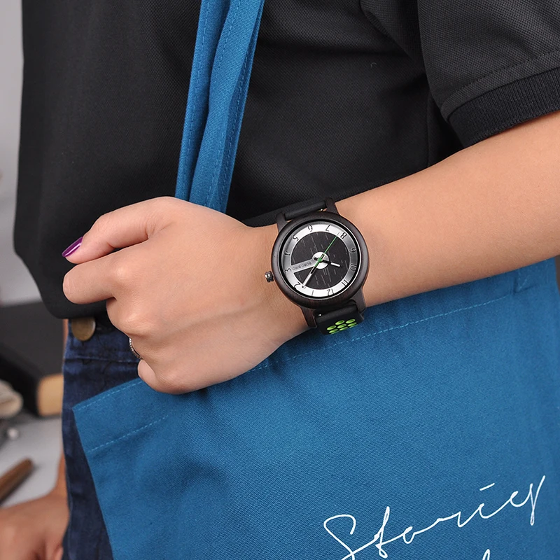 Relogio Masculino BOBO BIRD Silicone Watch Men Bamboo Wood Women Watches Quartz erkek kol saati Accept Logo Drop Shipping